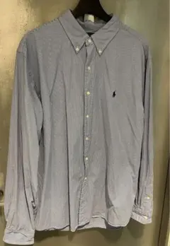 古着 90's ラルフローレン シャツ ボタンダウン チェック 刺繍 オールド