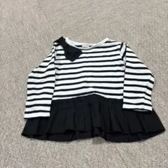 petit main ストライプ 長袖カットソー　ボーダー　110cm