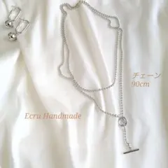 a.mさん様　マンテルシルバースモールボールチェーンロングネックレス90cm他