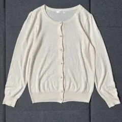 ViS ビス パール調ボタン カーディガン アイボリー Mのサムネイル