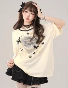 ベルシック 平成 バレエコア 女児服 フェアリーコア グランジ Tシャツ