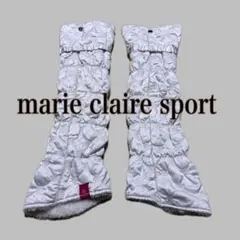 marie claire sport ゴルフ レッグウォーマー 白 中綿 ボア