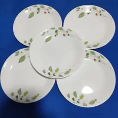 値下げ　CORELLE コレール 　平皿５枚　21.5cm 　グリーンブリーズのサムネイル
