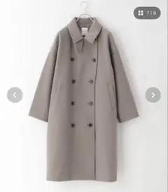 本日限定　レプシィム　ウーリーテックダブルロングコート　モカ　フリー