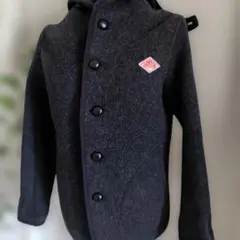DANTONウールモッサジャケットピーコートチャコールグレーS.XS