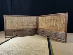 茶道具 風炉先屏風 桐 菊 紋章 夏用 ヨシ付風炉先 - メルカリ