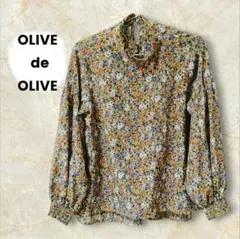 【OLIVE des OLIVE】花柄 立ち襟フリル ブラウス バルーン袖のサムネイル