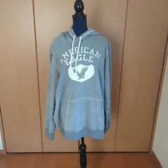 AMERICAN EAGLE グレー フード付きパーカー