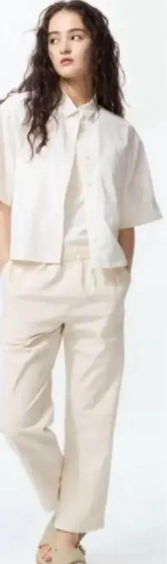 UNIQLO コットンリラックスアンクルパンツ XL 473800