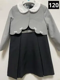 キャサリンコテージ　フォーマルワンピース　120グレー 黒 入学式　卒園式