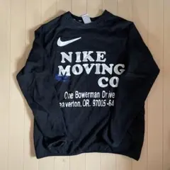 NIKE プリント スウェット トレーナー ブラック L