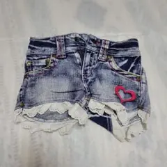 デニムショートパンツ 120cm フリル付き