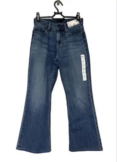 【ユニクロ】 ブーツカットジーンズ レディース 66 BLUE