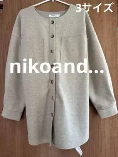 ★nikoand…★レディースノーカラージャケット✨️美品✨️のサムネイル