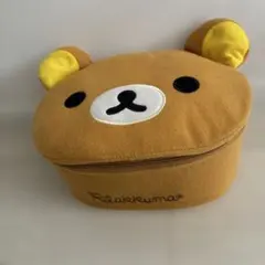 レア✨リラックマ　フェイスダイカット　収納ケース　ぬいぐるみ型小物入れ　レトロのサムネイル