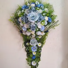 ❝存在感抜群❞　大きめサイズのスワッグ風フラワーリース