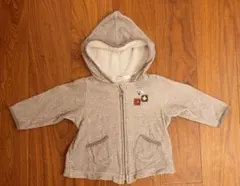 familiar　パーカー フード付き グレー 70cm ベビー　グレー