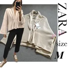 【新品タグ付】ZARA♪ゴールドアップリケニットジャケット Mサイズ