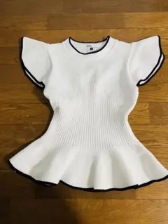 DOUBLE STANDARD CLOTHING半袖ニットトップス 白