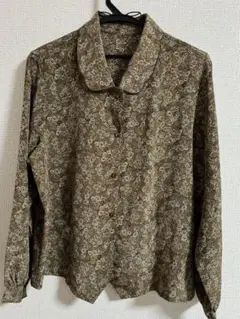 柄シャツ　古着　レトロ