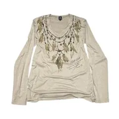 00s cutsew fake feather necklace 亜熱帯のサムネイル
