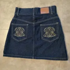 CHICO ポケット刺繍台形デニムスカート M