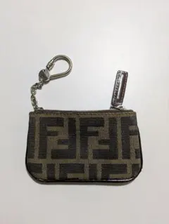 Fendi キーケース FFロゴ ベージュ/ブラック