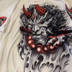 和柄 漢字総柄 花柄 グラフィックTシャツ Y2K アート 白 archive 