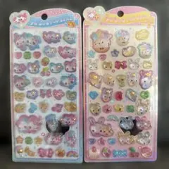 まじかるみゅーちゃん　ふわふわらびちゃん うるちゅるポップシール　２枚セット