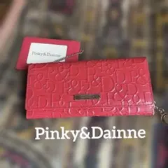 ピンキー&ダイアン 長財布 +カードケース 赤 ラメ入り