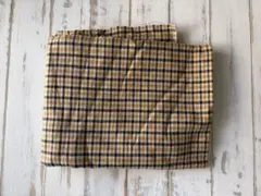 未使用　生地　チェック柄の起毛ネル生地　イエロー×ブラック