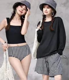 レディース水着 ラッシュガード 4点セット　UV99.9% UPF50+