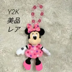 ミニーマウス ぬいぐるみキーホルダー ピンク Y2K 平成レトロ スクバ バッグ