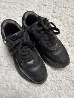 ＋diana 軽量　厚底ダッドスニーカー　ブラック　23.5cm