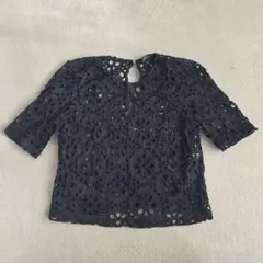 ZARA WOMAN レース 五分袖 トップス