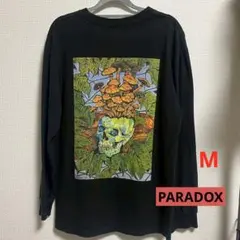 PARADOX スカルグラフィック ロングスリーブTシャツ M ブラック　ロンTのサムネイル