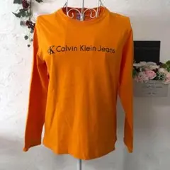 【美品A】Calvin Klein Jeans トップス Tシャツ M オレンジ