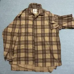 チェック 長袖ネルシャツ