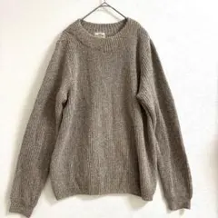 美品　コーエンデイリークロージング　長袖　ニット　ベージュ　S 綿100%