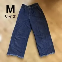 フリンジデニムパンツ　Mサイズ