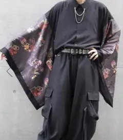 和ネオンプリント和袖シャツ　REZEN axes femme