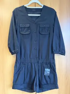 RAY BEAMS 未使用 五分袖 オールインワン ショートパンツ 黒 ビームスのサムネイル