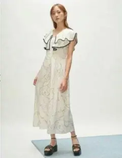 2022SS スナイデル⭐パイピングフリルワンピース　size０