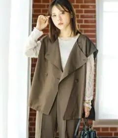 tal.by yumi. ジレ ベスト ブラウン