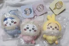 【新品.未開封】♡ちいかわ　フッサフッサなパジャママスコット 3点セット♡ 新品未開封】ちいかわ フッサフッサなパジャママスコット3体セット