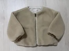 ブランシェス　ベージュ ボア　ジャケット　コート　90cm