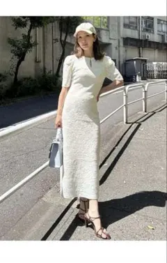 未使用品SNIDELクロシェライクニットワンピース