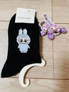 【新品】値下げ中　ラブブ　靴下　ヘアゴム　セット　22〜25cm