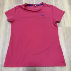 PUMA プーマ　短め半袖トレーニングウェア ピンク