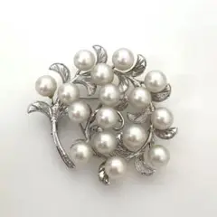 【TK】シルバー刻印　パールブローチ　レディース　アクセサリー
